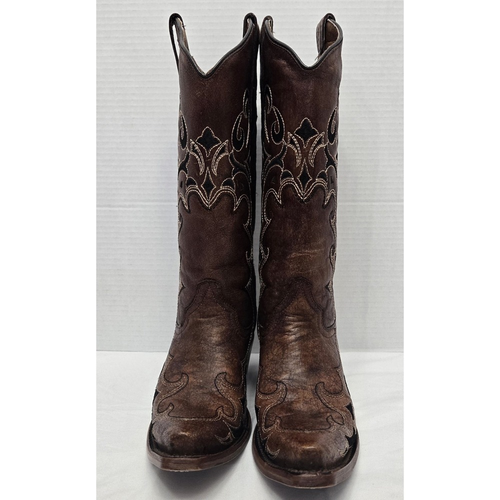 Circle G by Corral Womens Side Embroidery Snip Toe Leather Western Boots L5247 - Picture 8 of 16